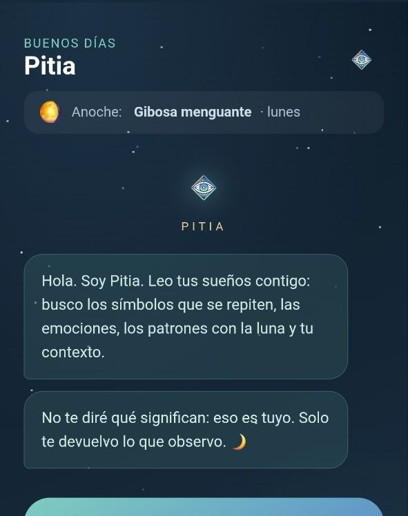 La app Anoche: Pitia te recibe cada mañana con la fase lunar de la noche anterior